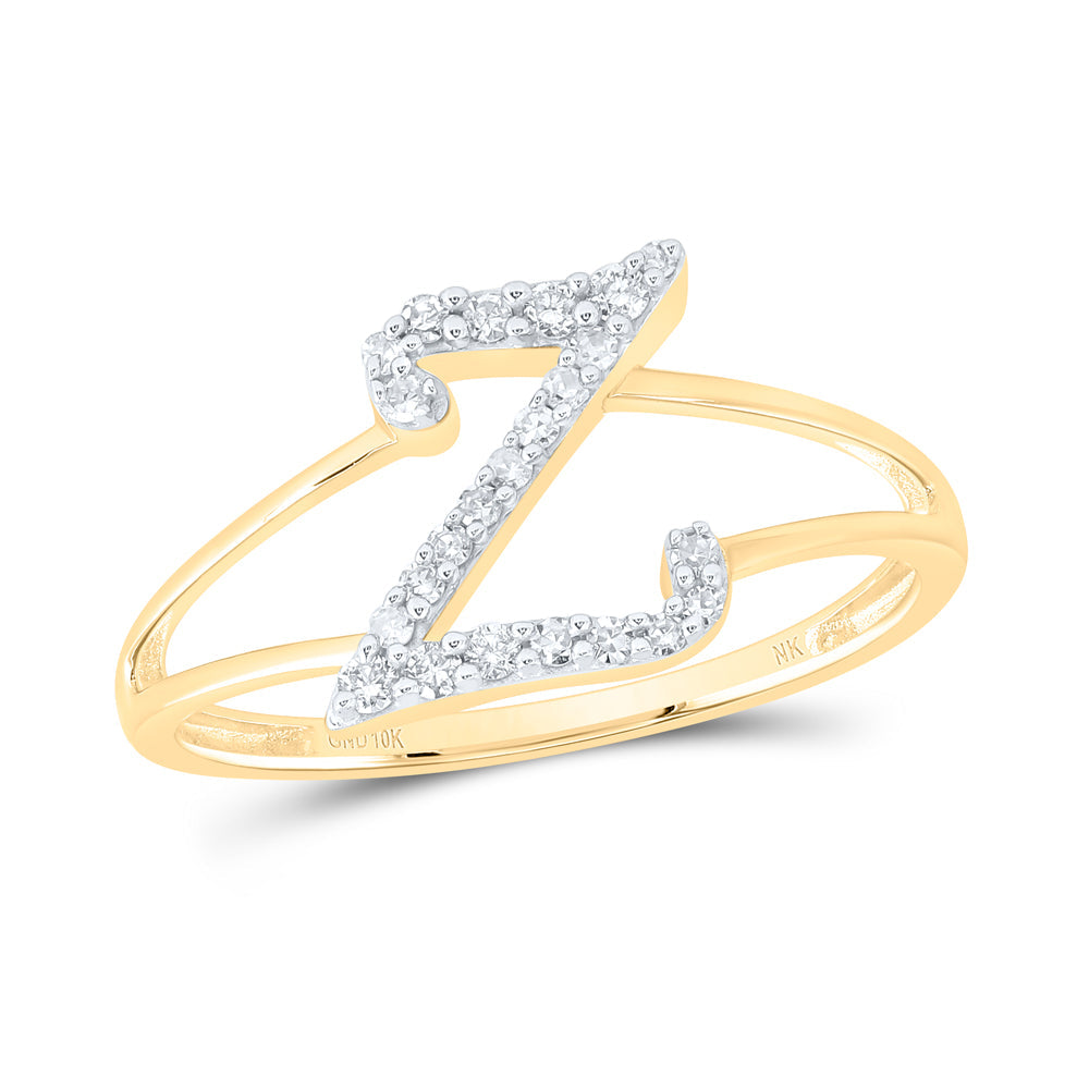 1/6CTW-NAT DIA NK GIFT INITIAL "Z" LADIES RING 7 Daisy Joyeria