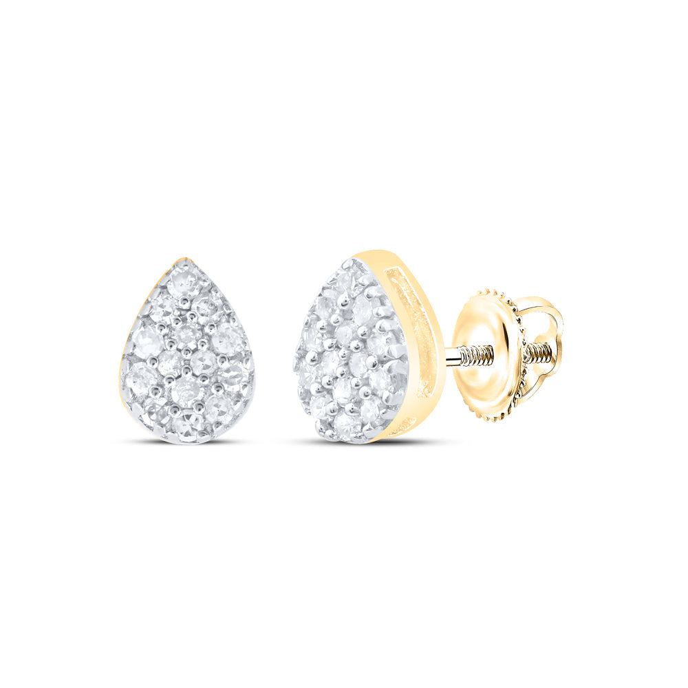 1/10CTW-NAT DIA P1 GIFT PEAR STUD EARRING Daisy Joyeria