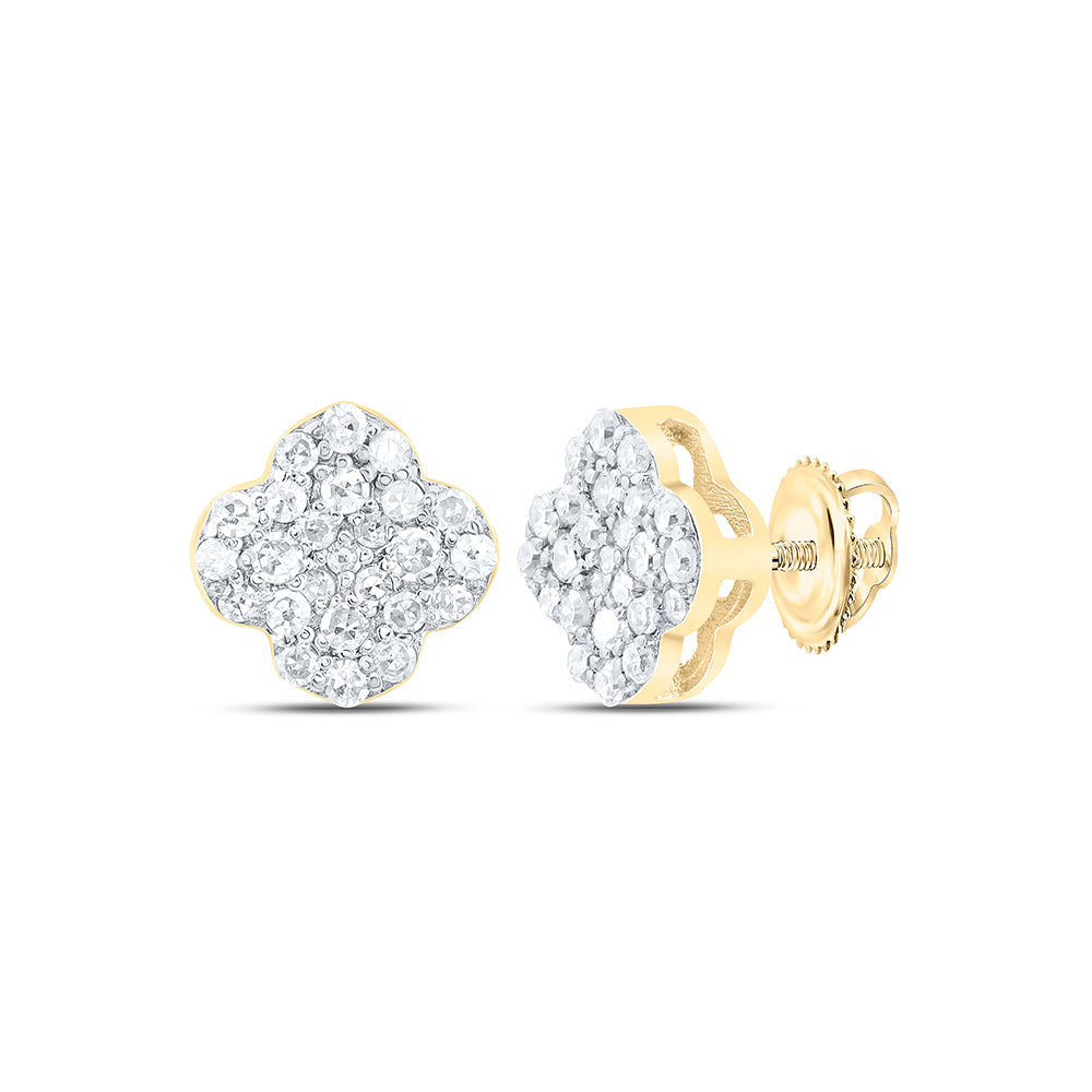 1/6CTW-NAT DIA NK GIFT CLOVER EARRING Daisy Joyeria