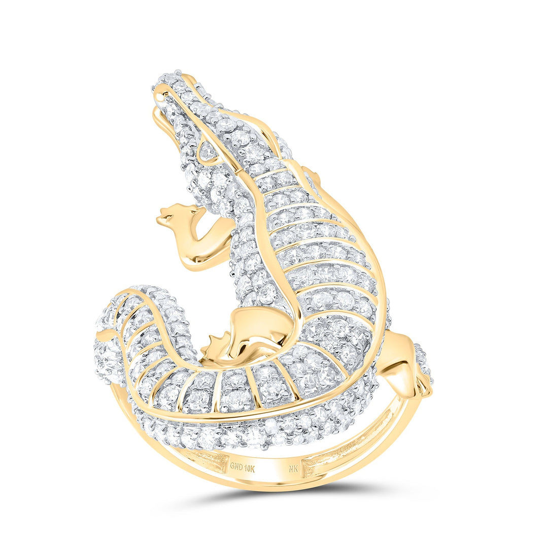 1 5/8CTW-NAT DIA NK CROCODILE FASHION LADIES RING 7 Daisy Joyeria