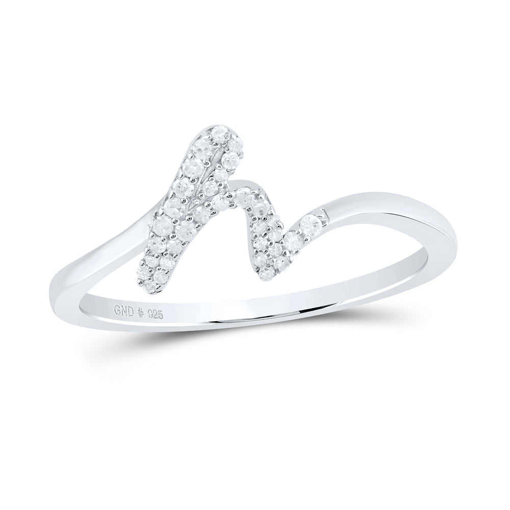 1/10CTW-NAT DIA P1 GIFT INITIAL "H" LADIES RING 7 Daisy Joyeria