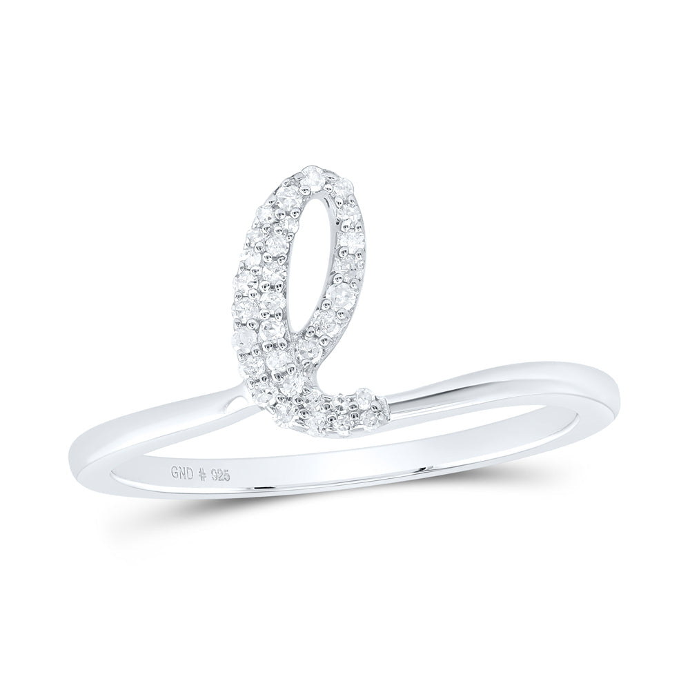 1/10CTW-NAT DIA P1 GIFT INITIAL "L" LADIES RING 7 Daisy Joyeria