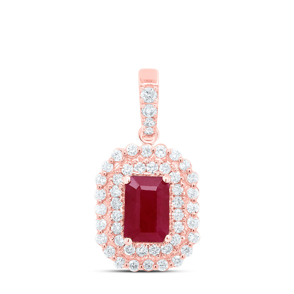 1/3CTW-NAT DIA ANA M 6X4MM EM-RU NAT GEM PENDANT Daisy Joyeria