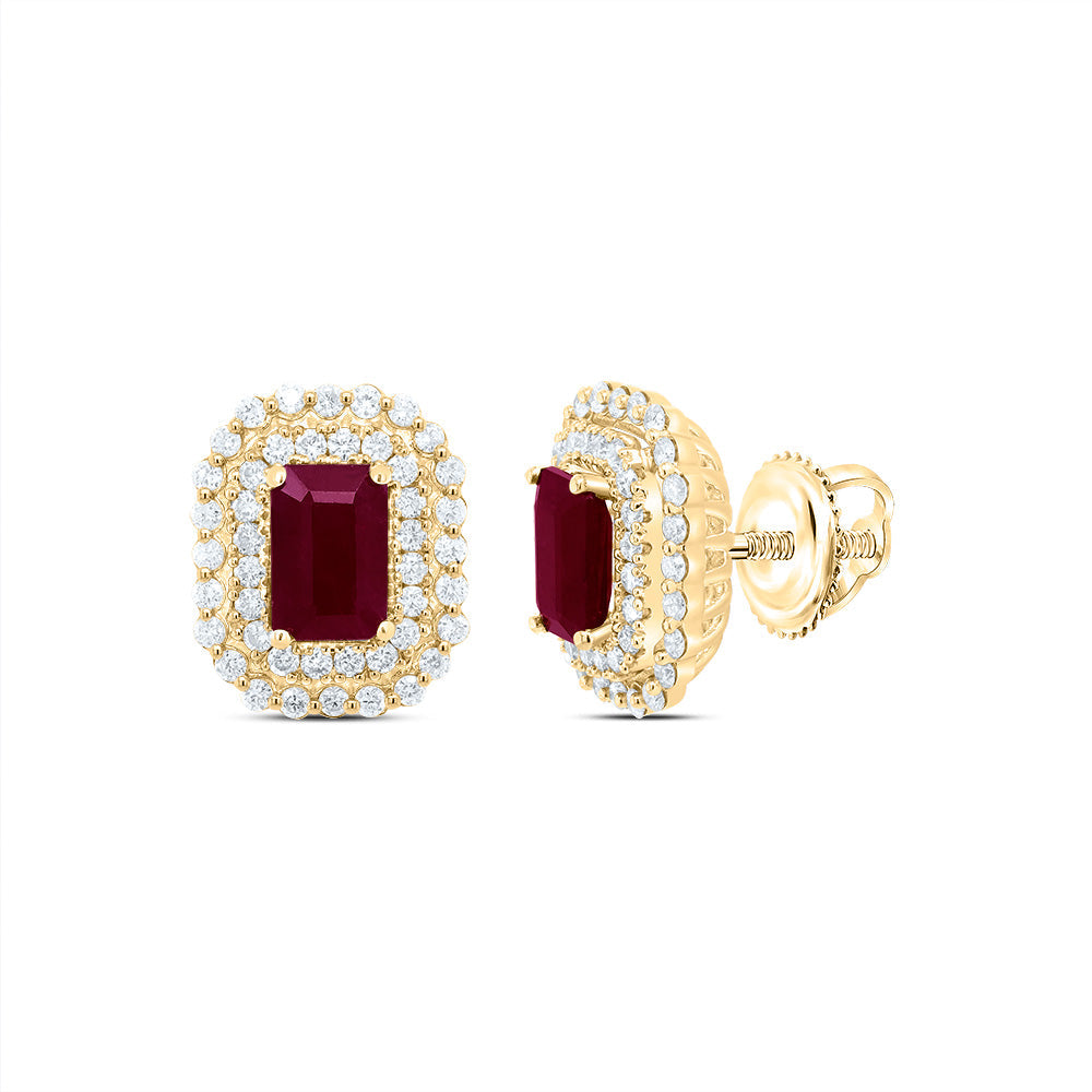 1/2CTW-NAT DIA ANA M 6X4MM EM-RU NAT GEM EARRING Daisy Joyeria