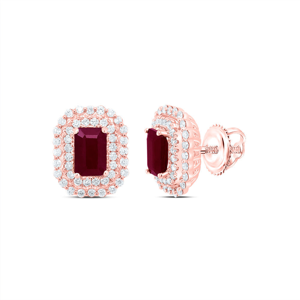 1/2CTW-NAT DIA ANA M 6X4MM EM-RU NAT GEM EARRING Daisy Joyeria