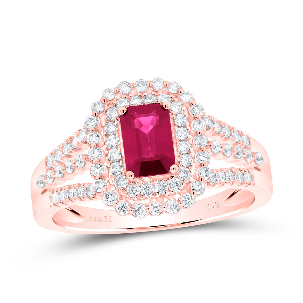1/2CTW-NAT DIA ANA M 6X4MM EM-RU NAT GEM RING 7 Daisy Joyeria