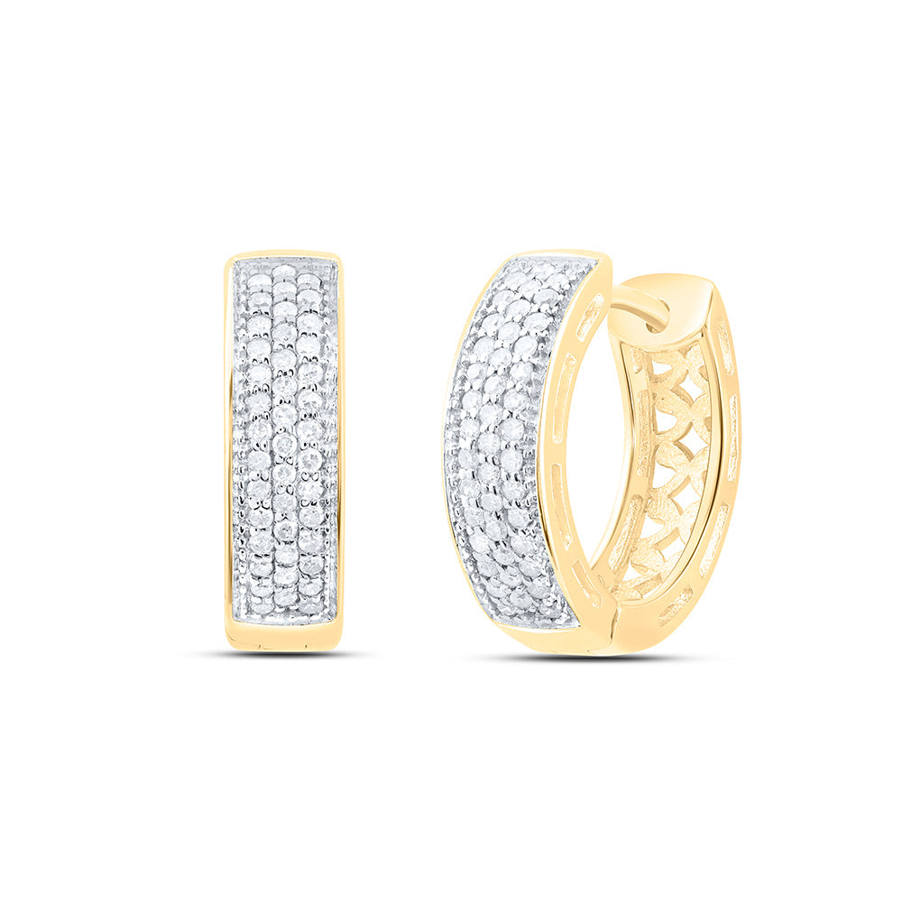 1/3CTW-NAT DIA P1 GIFT HOOP EARRING Daisy Joyeria
