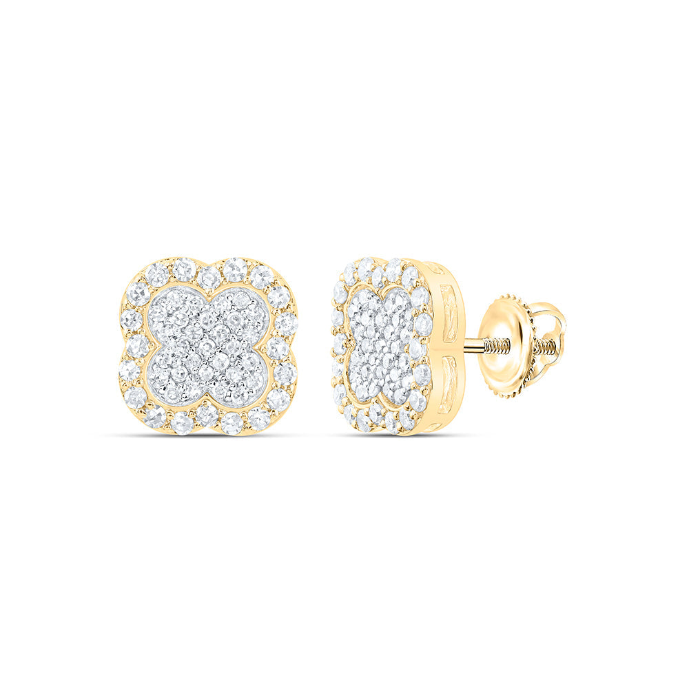 1/3CTW-NAT DIA NK GIFT CLOVER EARRING Daisy Joyeria
