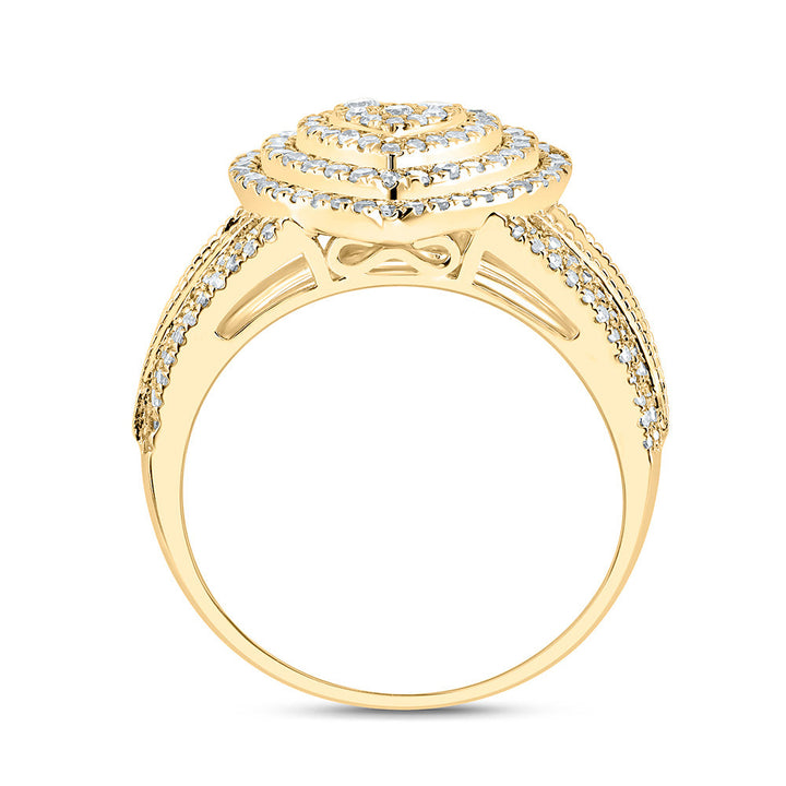 1 CTW NAT DIA NK FASHION HEART RING 7 Daisy Joyeria