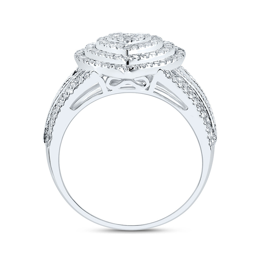 1 CTW NAT DIA NK FASHION HEART RING 7 Daisy Joyeria