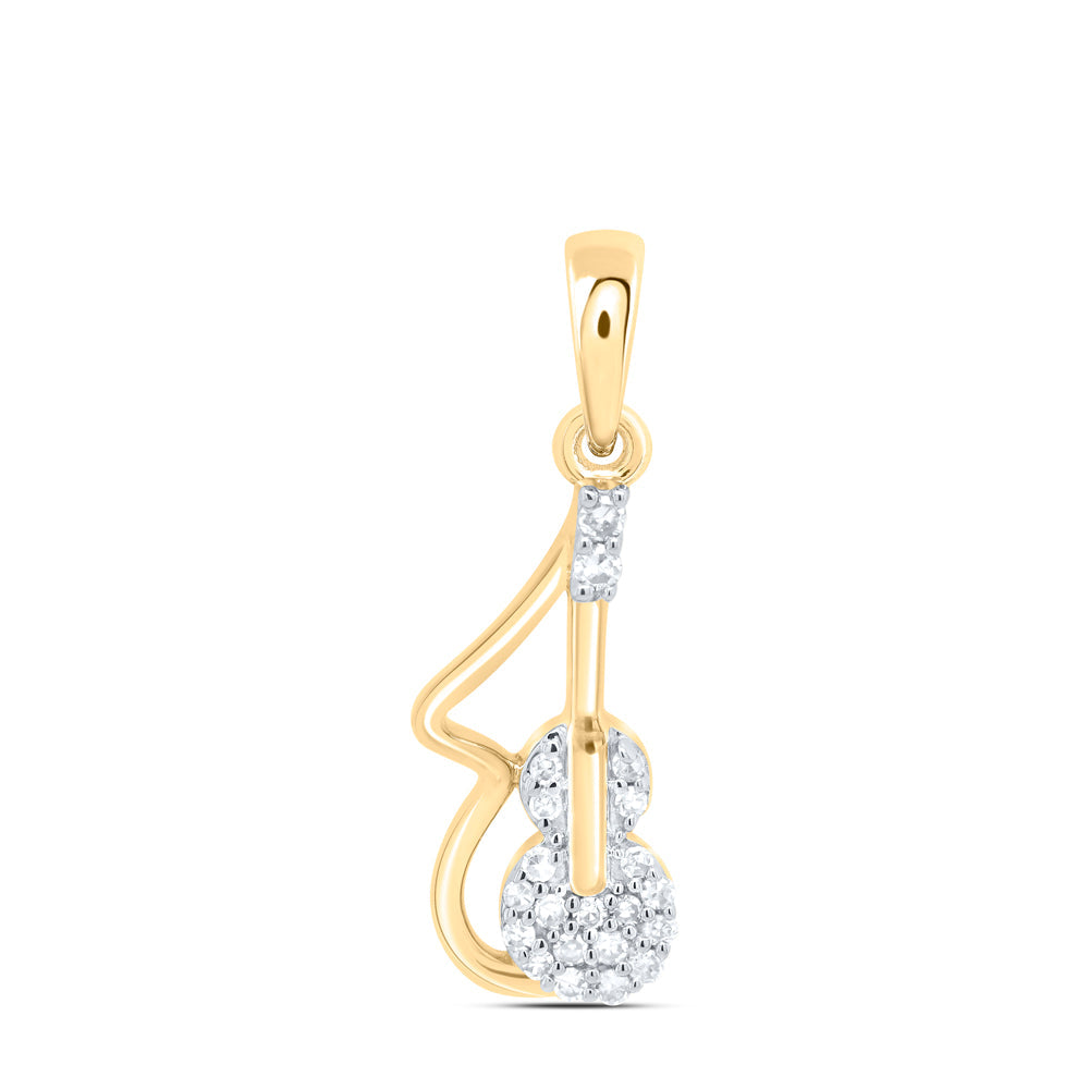 1/12CTW NAT DIA NK GIFT VIOLIN PENDANT Daisy Joyeria