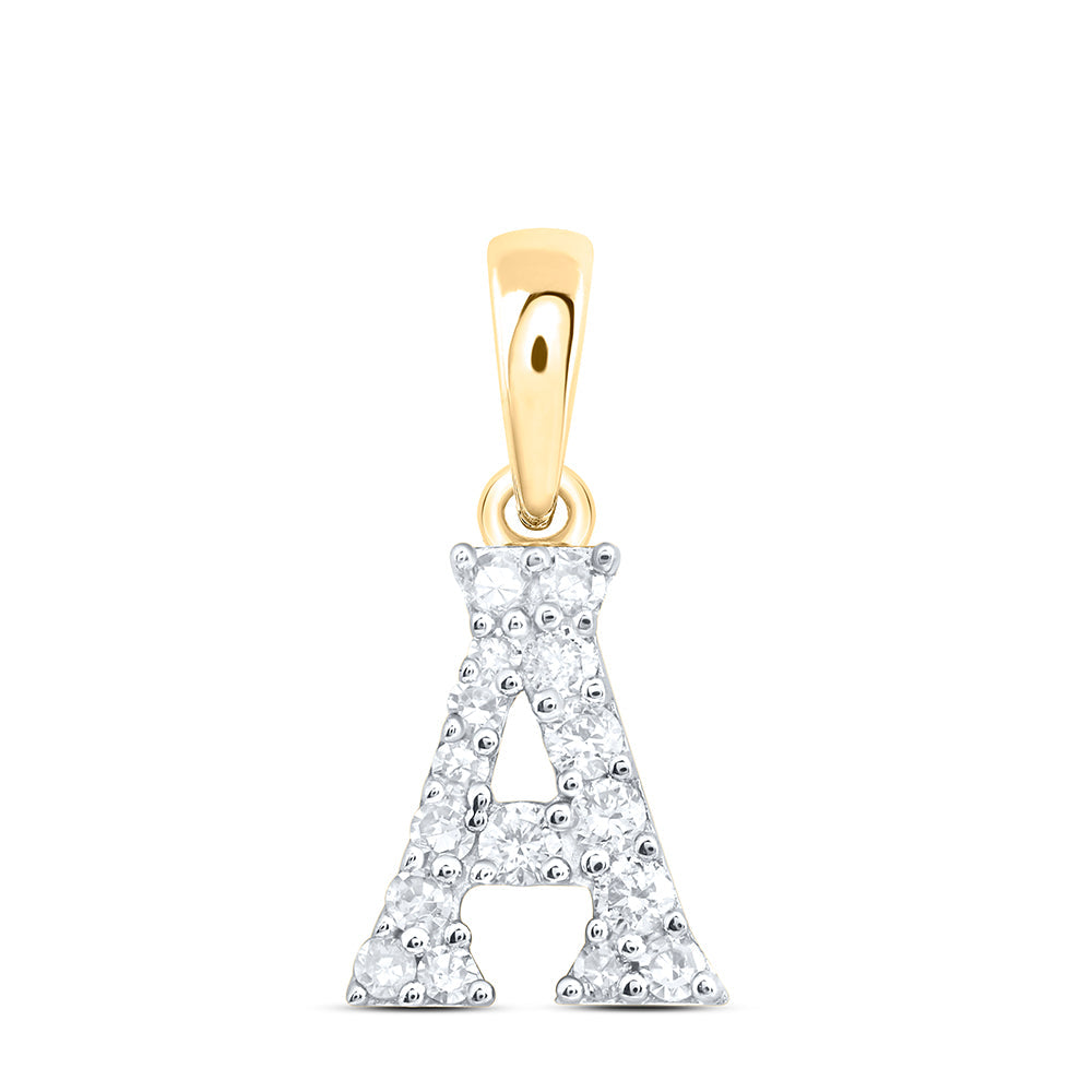 1/10CTW-NAT DIA NK GIFT INITIAL "A" PENDANT Daisy Joyeria