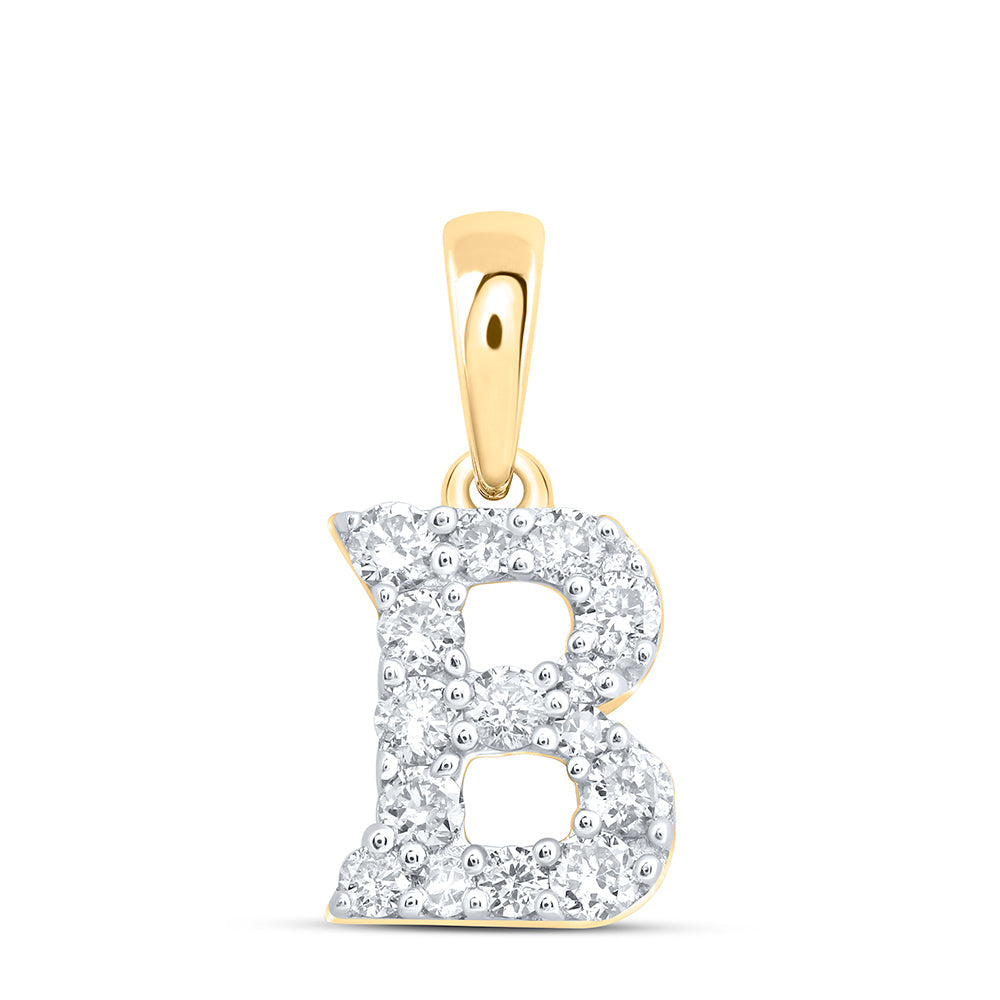 1/5CTW-NAT DIA NK GIFT INITIAL "B" PENDANT Daisy Joyeria
