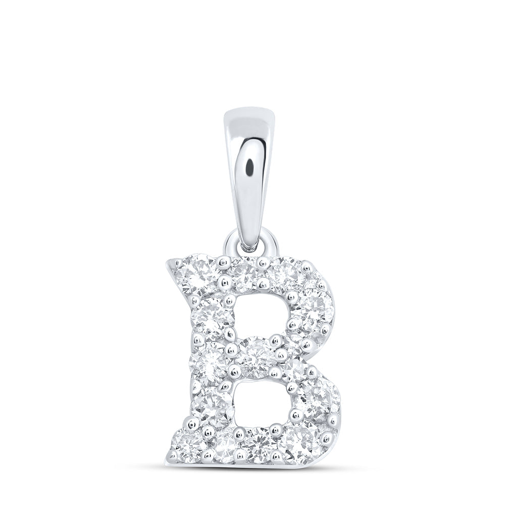 1/5CTW-NAT DIA NK GIFT INITIAL "B" PENDANT Daisy Joyeria