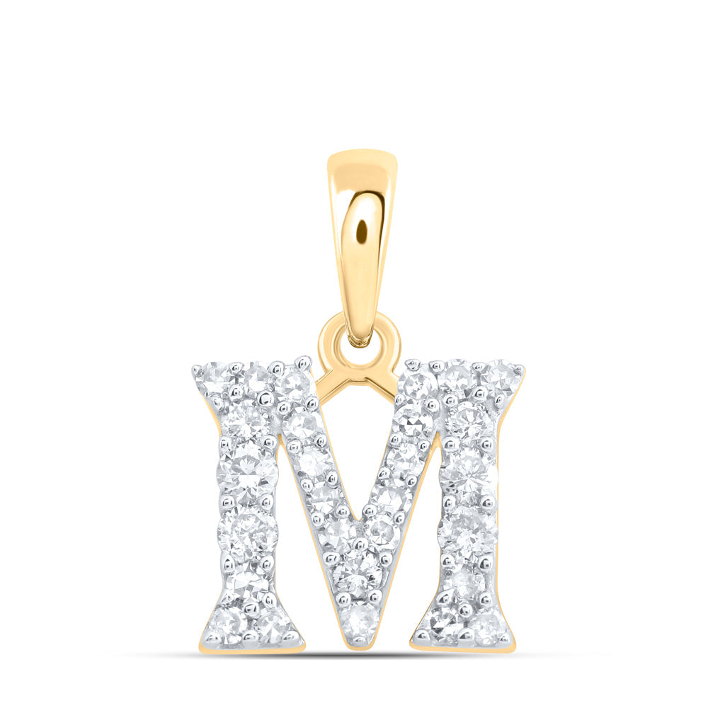 1/5CTW-NAT DIA NK GIFT INITIAL "M" PENDANT Daisy Joyeria