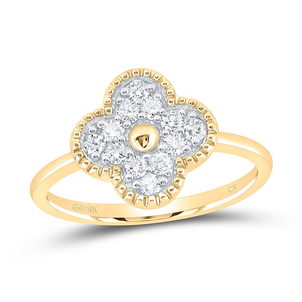 1/3CTW-NAT DIA CN GIFT CLOVER RING 7 Daisy Joyeria