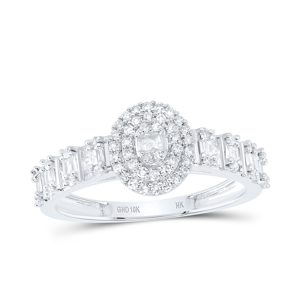 1/2CTW-NAT DIA NK FASHION OVAL LADIES RING 7 Daisy Joyeria
