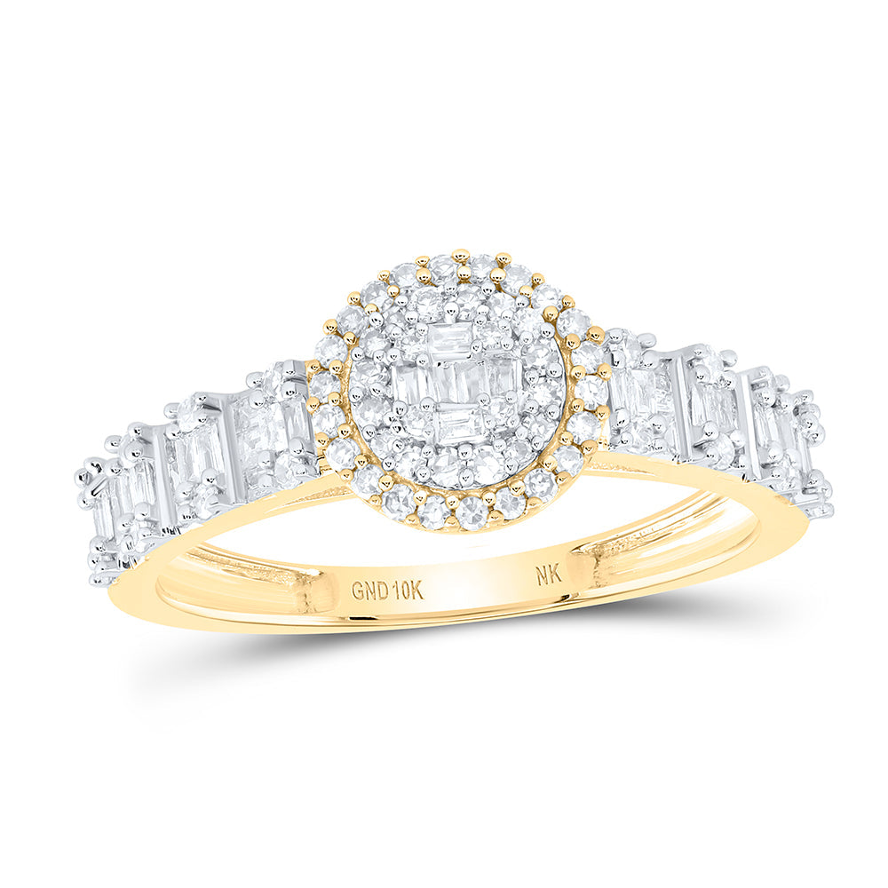 1/2CTW-NAT DIA NK FASHION ROUND LADIES RING 7 Daisy Joyeria