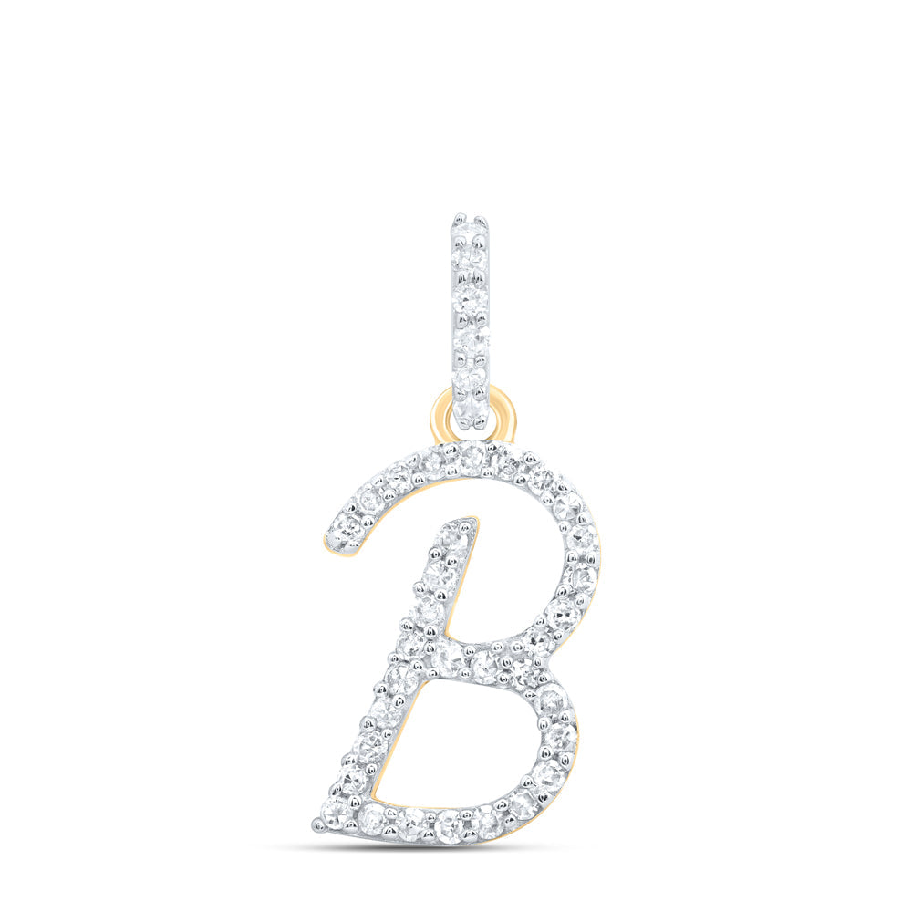 1/6CTW-NAT DIA P1 GIFT INITIAL "B" PENDANT Daisy Joyeria