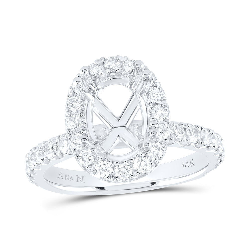 1CTW-NAT DIA ANA M 2CT-COV SEMI-MOUNT SINGLE HALO ENGAGEMENT RING 7 Daisy Joyeria