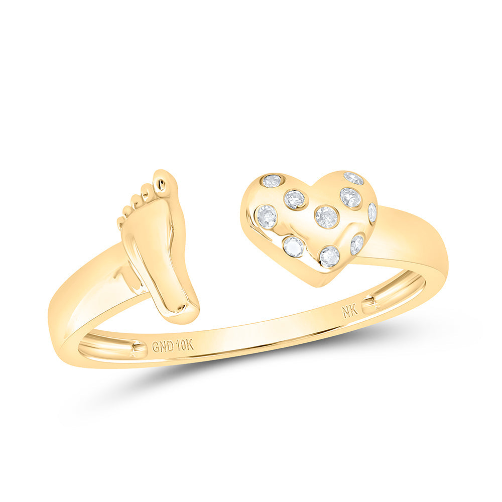 1/20CTW-NAT DIA NK GIFT HEART RING 7 Daisy Joyeria