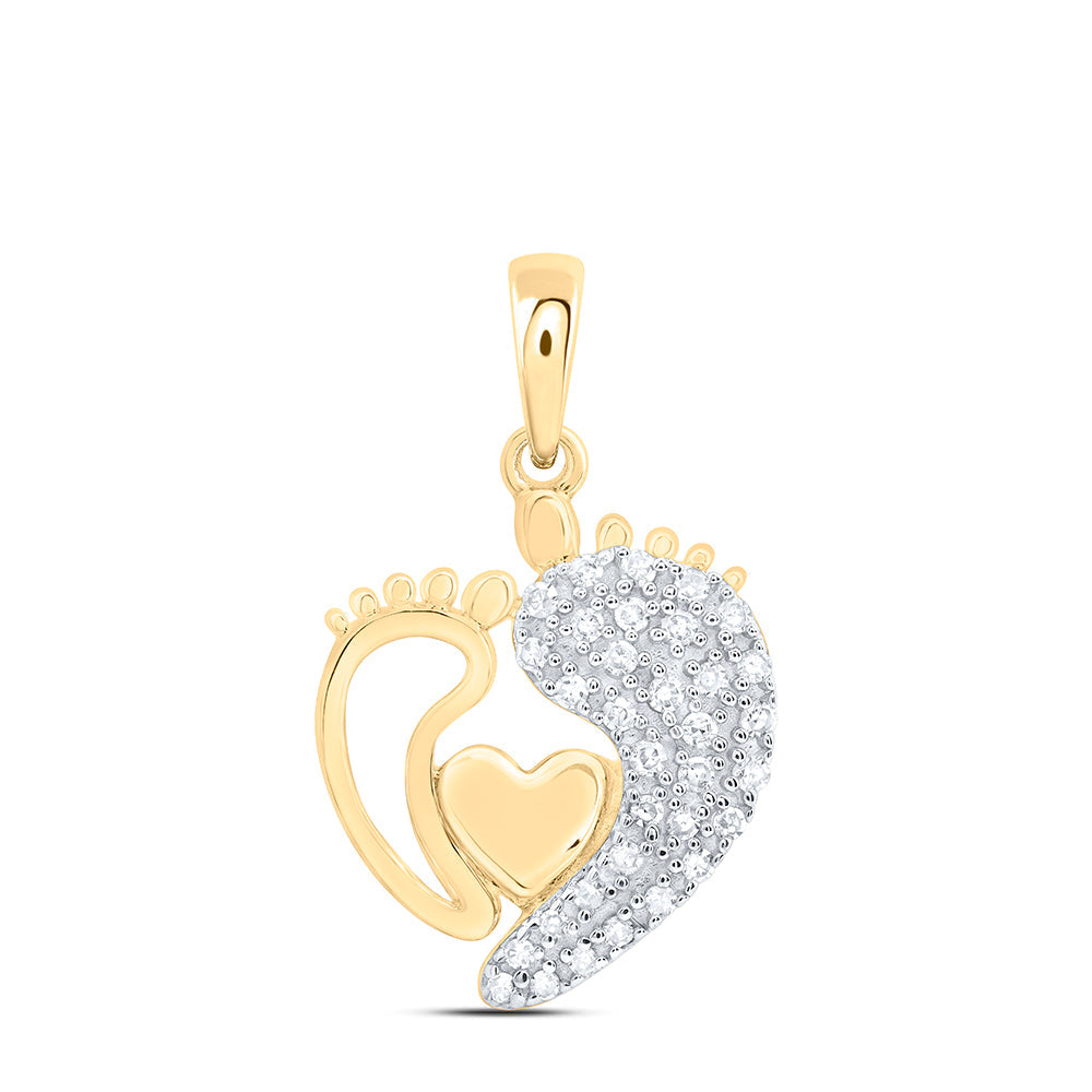 1/8CTW-NAT DIA NK GIFT HEART PENDANT Daisy Joyeria