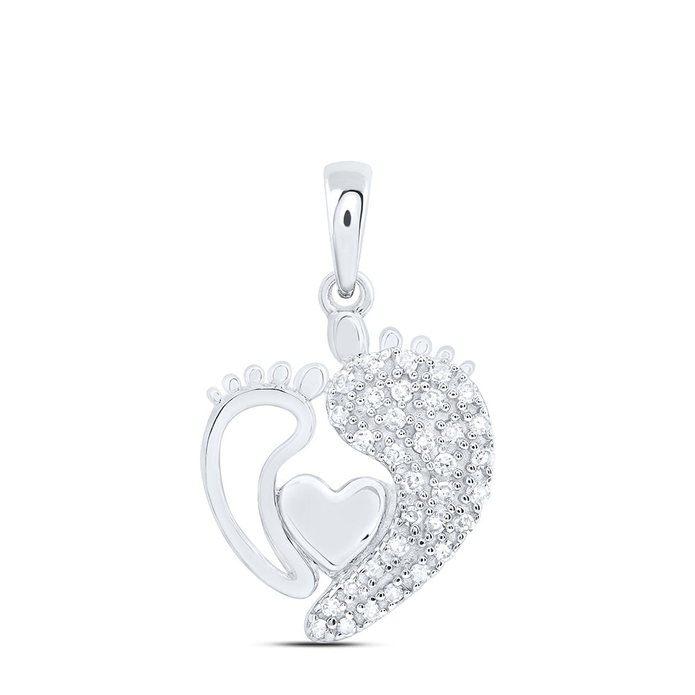 1/8CTW-NAT DIA NK GIFT HEART PENDANT Daisy Joyeria