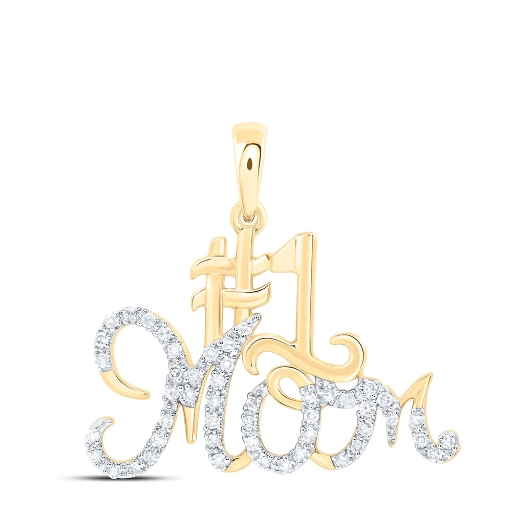 1/6CTW-NAT DIA NK GIFT "MOM" PENDANT Daisy Joyeria