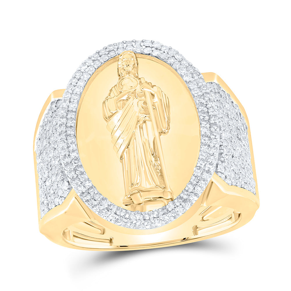 1 1/5CTW-NAT DIA NK FASHION JUDE MENS RING 10 Daisy Joyeria