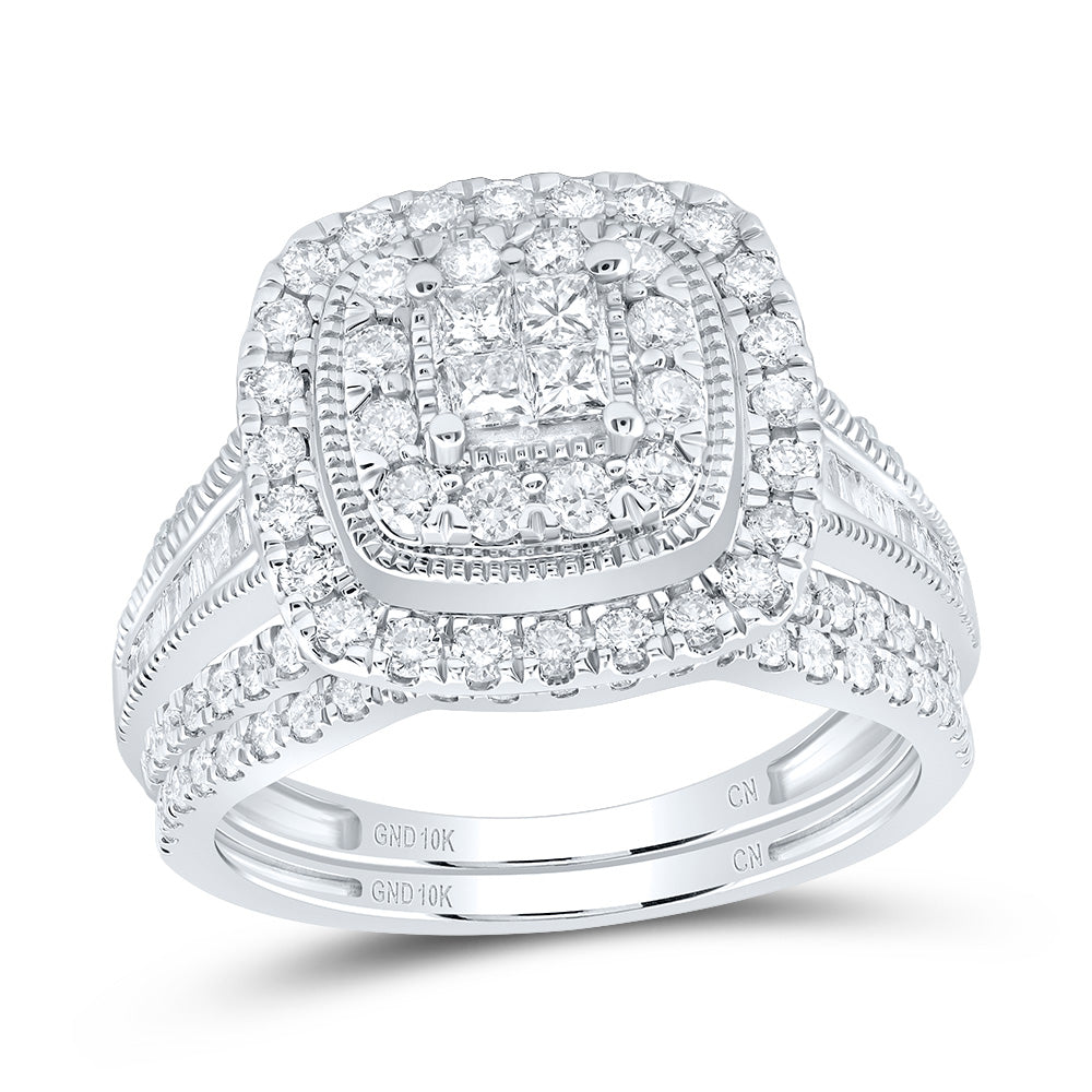 1CTW-NAT DIA CN CUSHION DOUBLE HALO BRIDAL SET 7 Daisy Joyeria