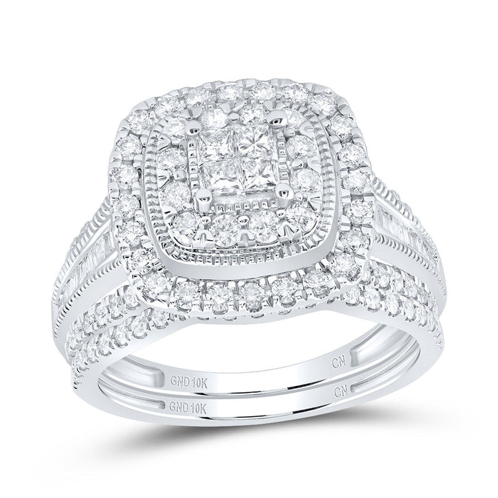 1CTW-NAT DIA CN CUSHION DOUBLE HALO BRIDAL SET 7 Daisy Joyeria