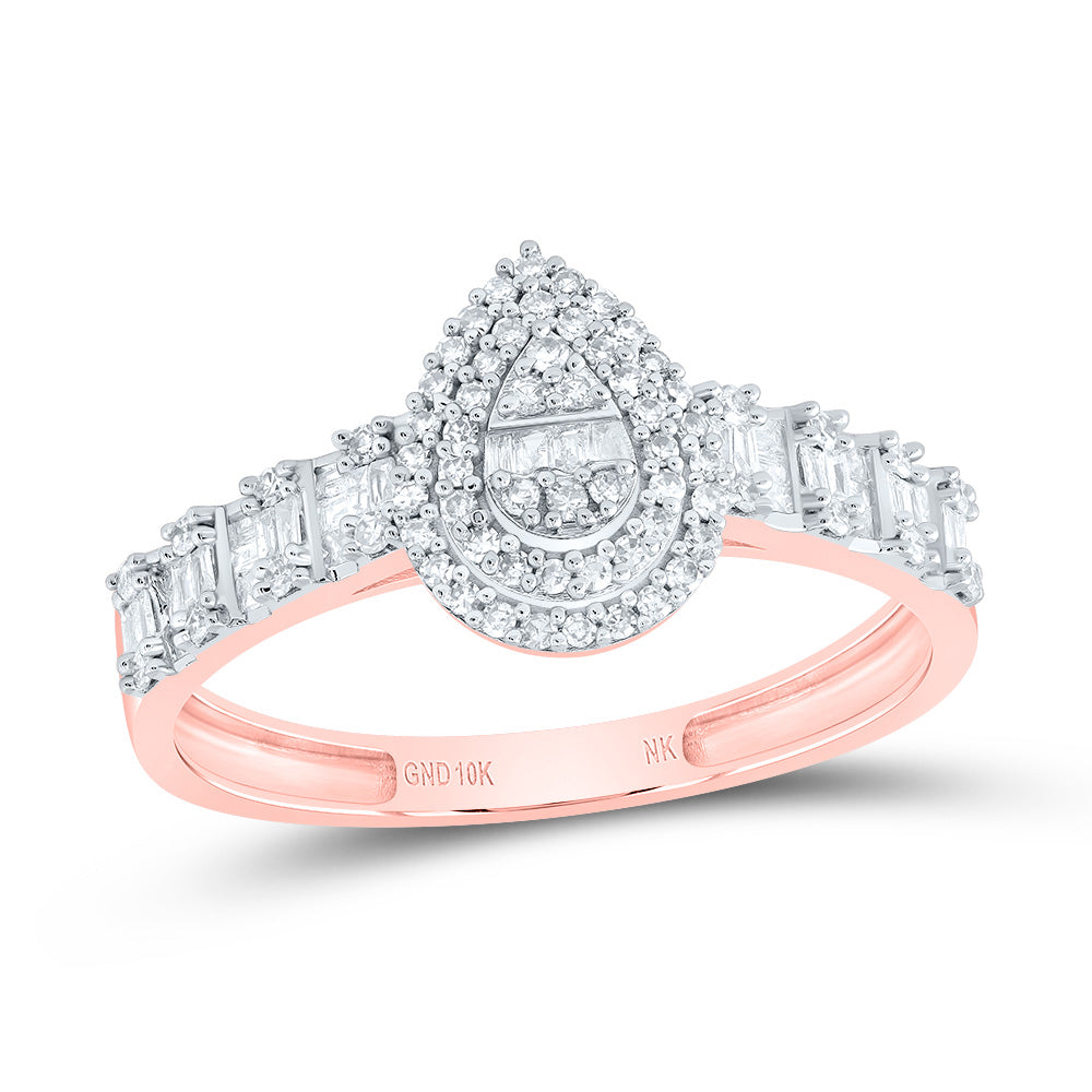 1/2CTW-NAT DIA NK FASHION PEAR LADIES RING 7 Daisy Joyeria