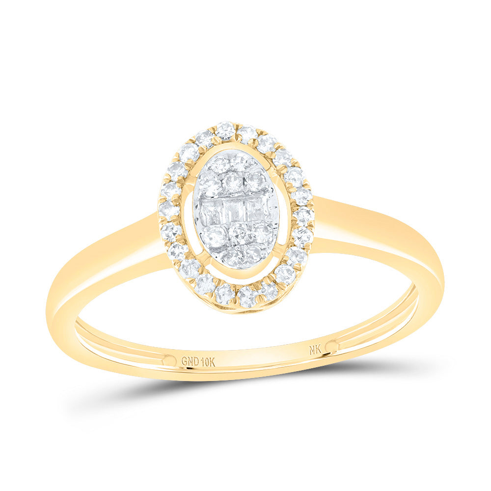 1/5CTW-NAT DIA NK FASHION OVAL RING 7 Daisy Joyeria