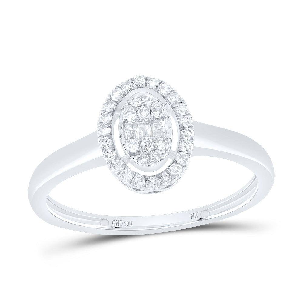 1/5CTW-NAT DIA NK FASHION OVAL RING 7 Daisy Joyeria