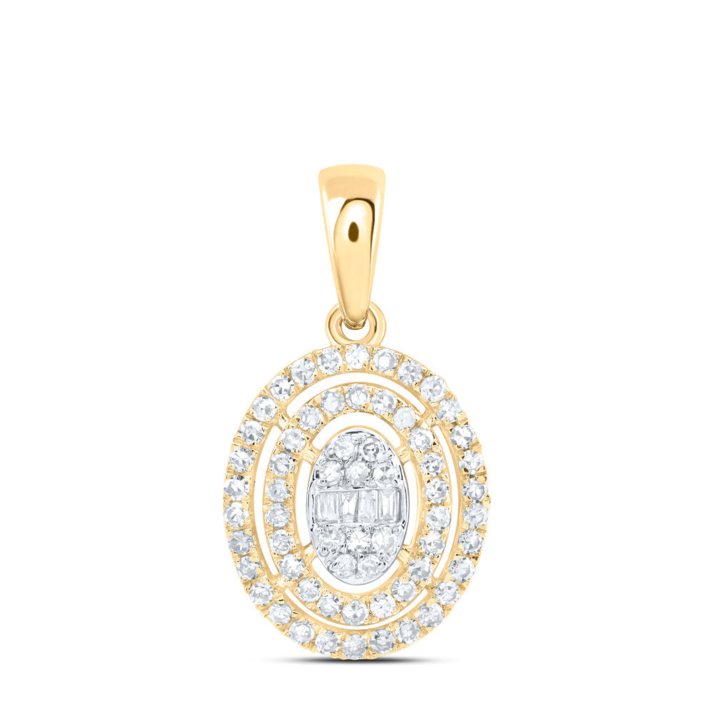 1/3CTW-NAT DIA NK FASHION OVAL PENDANT Daisy Joyeria