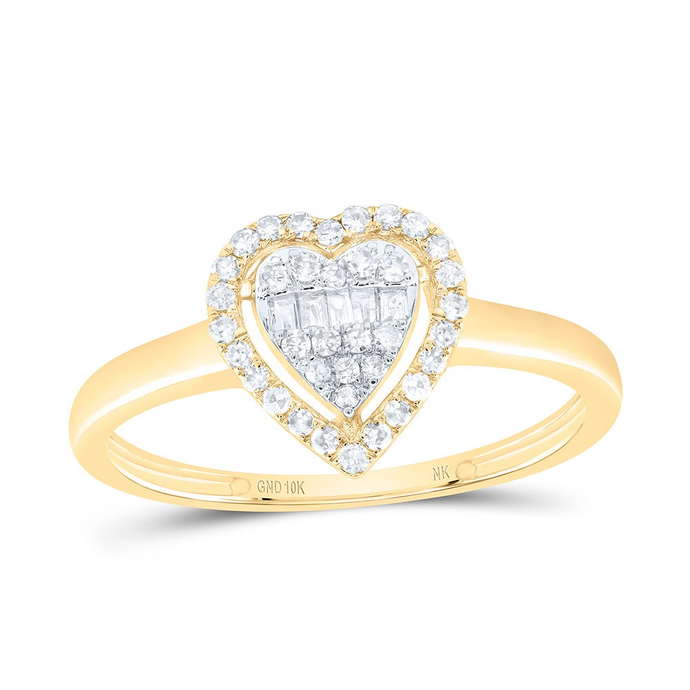 1/5CTW-NAT DIA NK FASHION HEART RING 7 Daisy Joyeria