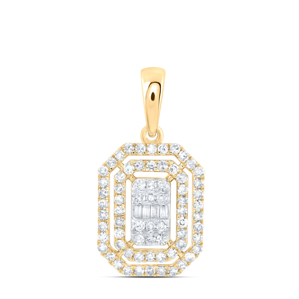 3/8CTW-NAT DIA NK FASHION EMERALD PENDANT Daisy Joyeria