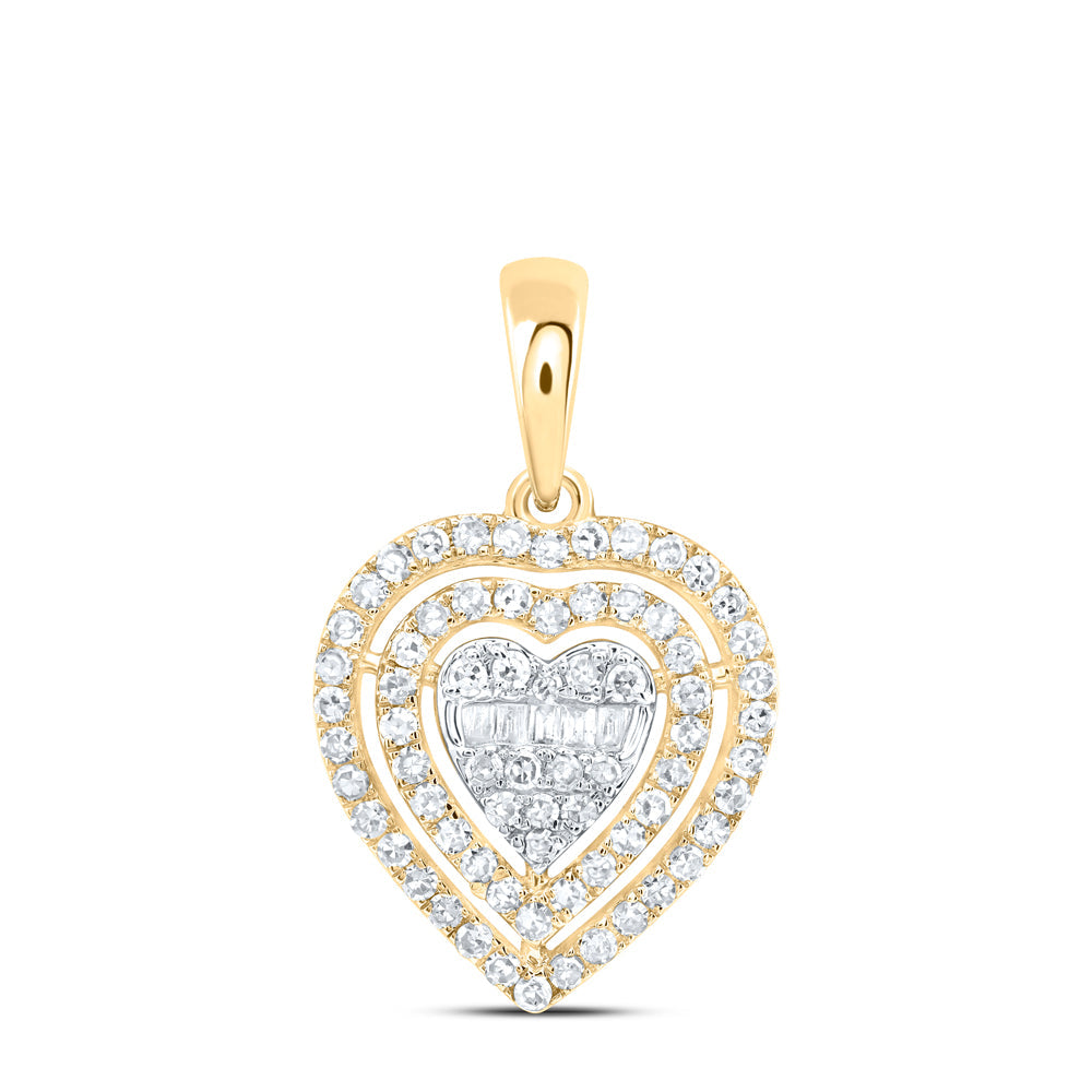 3/8CTW-NAT DIA NK FASHION HEART PENDANT Daisy Joyeria