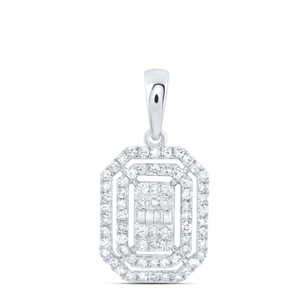 3/8CTW-NAT DIA NK FASHION EMERALD PENDANT Daisy Joyeria