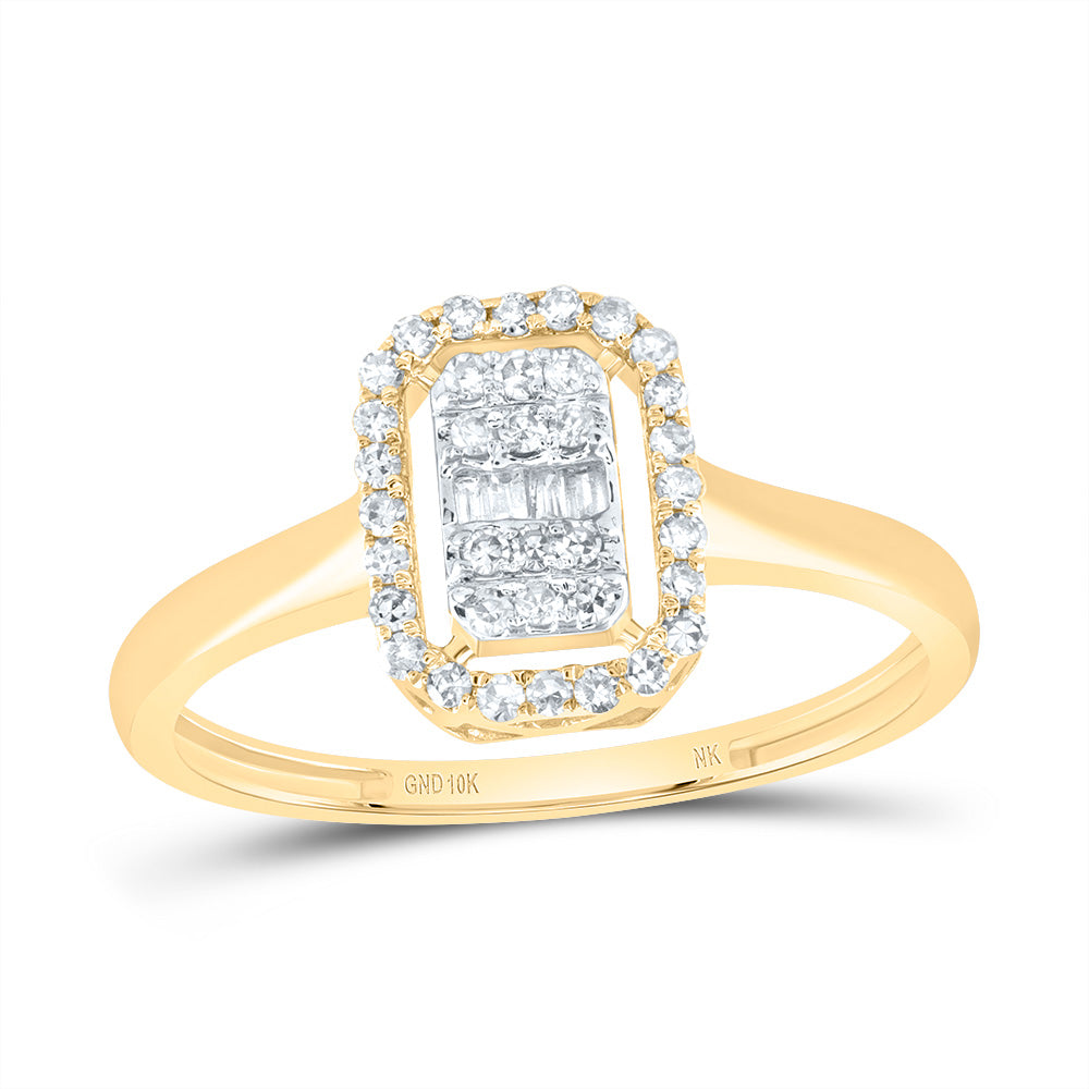 1/5CTW-NAT DIA NK FASHION EMERALD RING 7 Daisy Joyeria