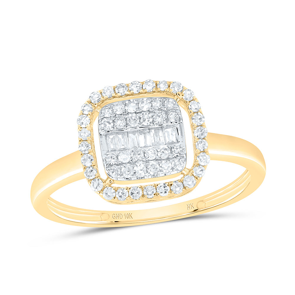 1/3CTW-NAT DIA NK FASHION CUSHION RING 7 Daisy Joyeria