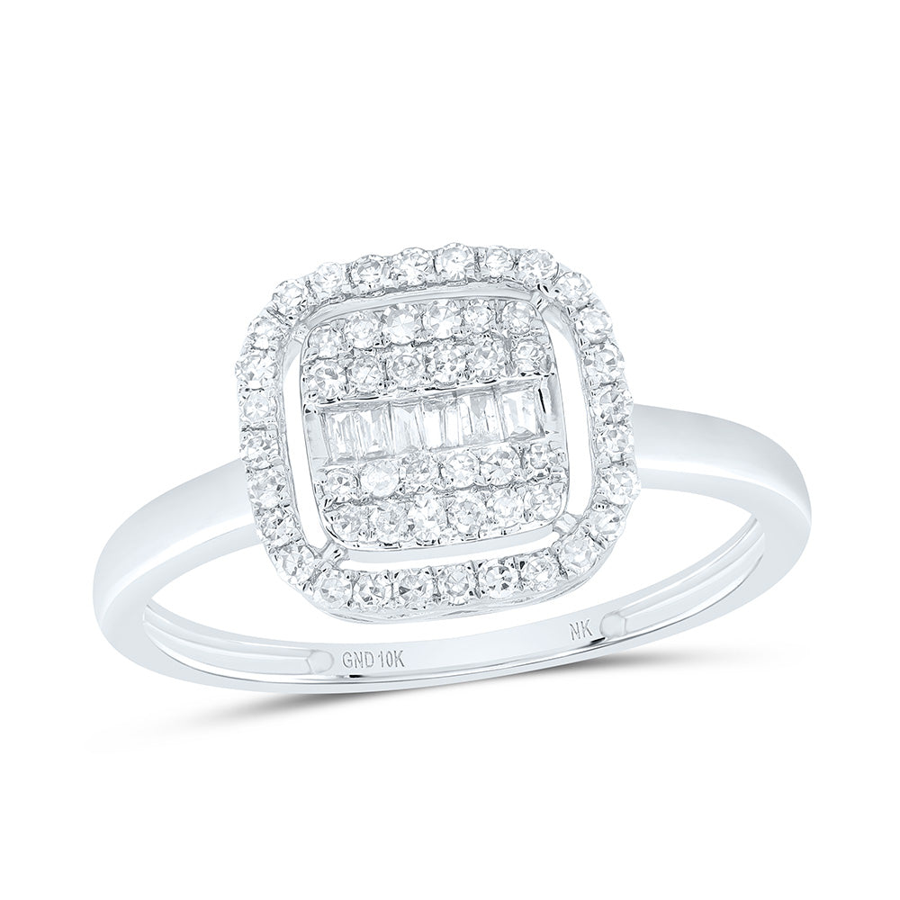 1/3CTW-NAT DIA NK FASHION CUSHION RING 7 Daisy Joyeria
