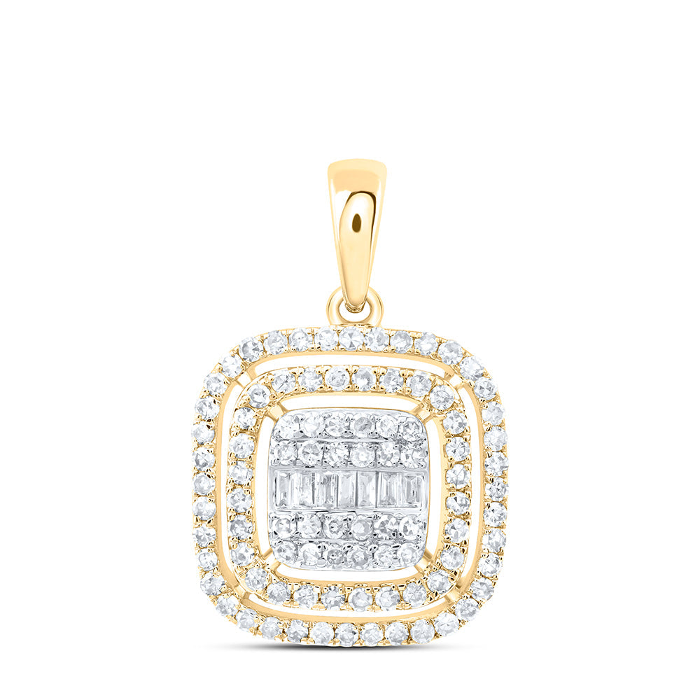 1/2CTW-NAT DIA NK FASHION CUSHION PENDANT Daisy Joyeria
