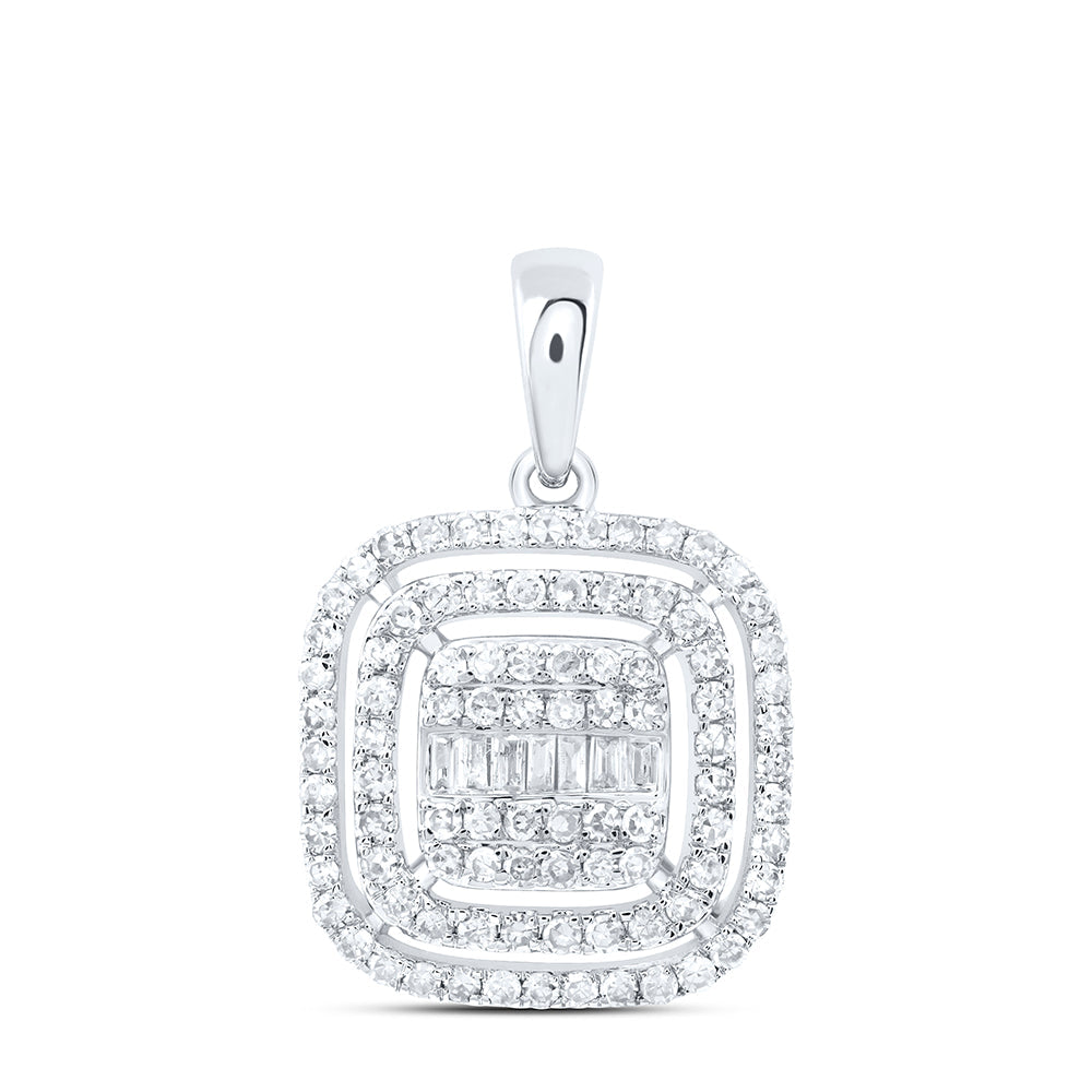 1/2CTW-NAT DIA NK FASHION CUSHION PENDANT Daisy Joyeria
