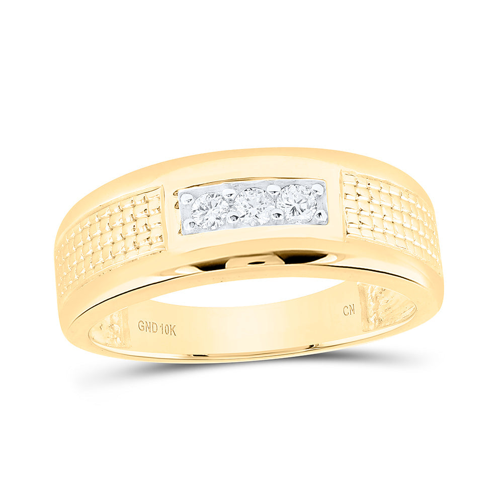 1/6CTW-NAT DIA CN MENS RING 10 Daisy Joyeria