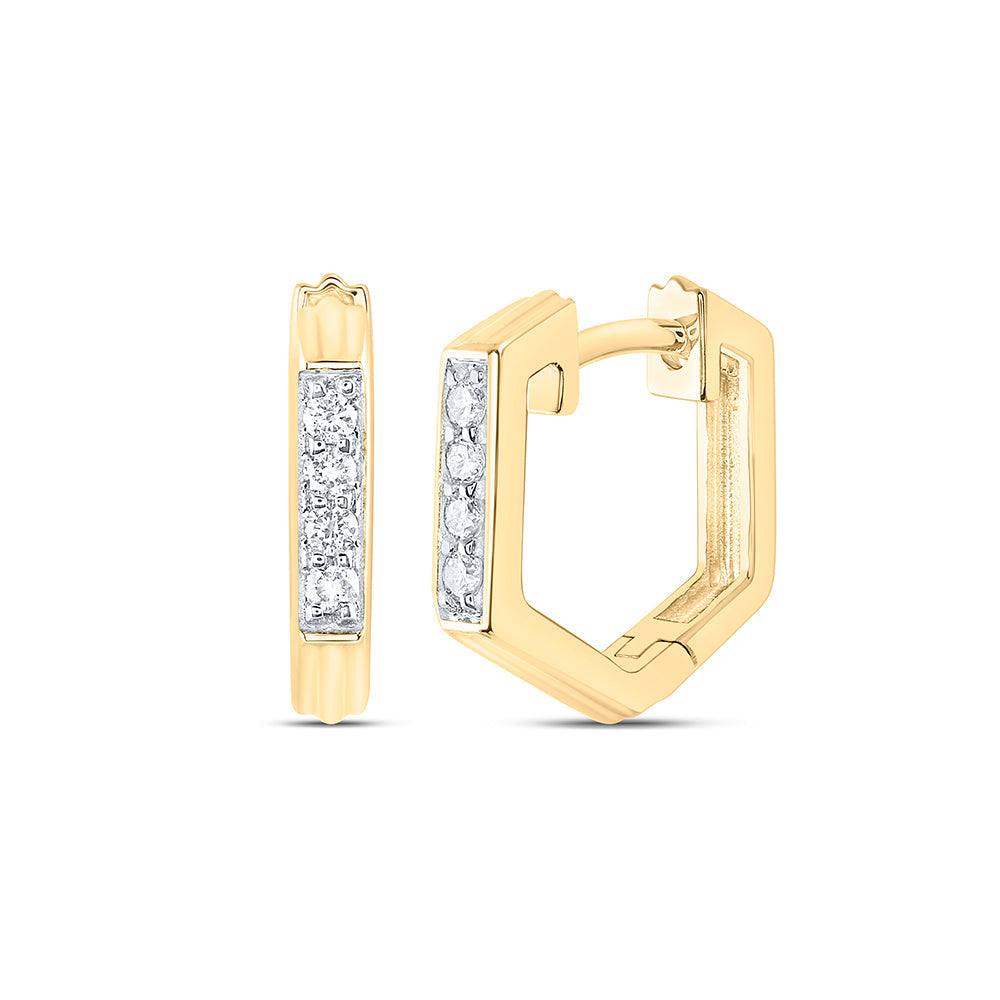 1/8CTW-NAT DIA CN FASHION HOOP EARRING Daisy Joyeria