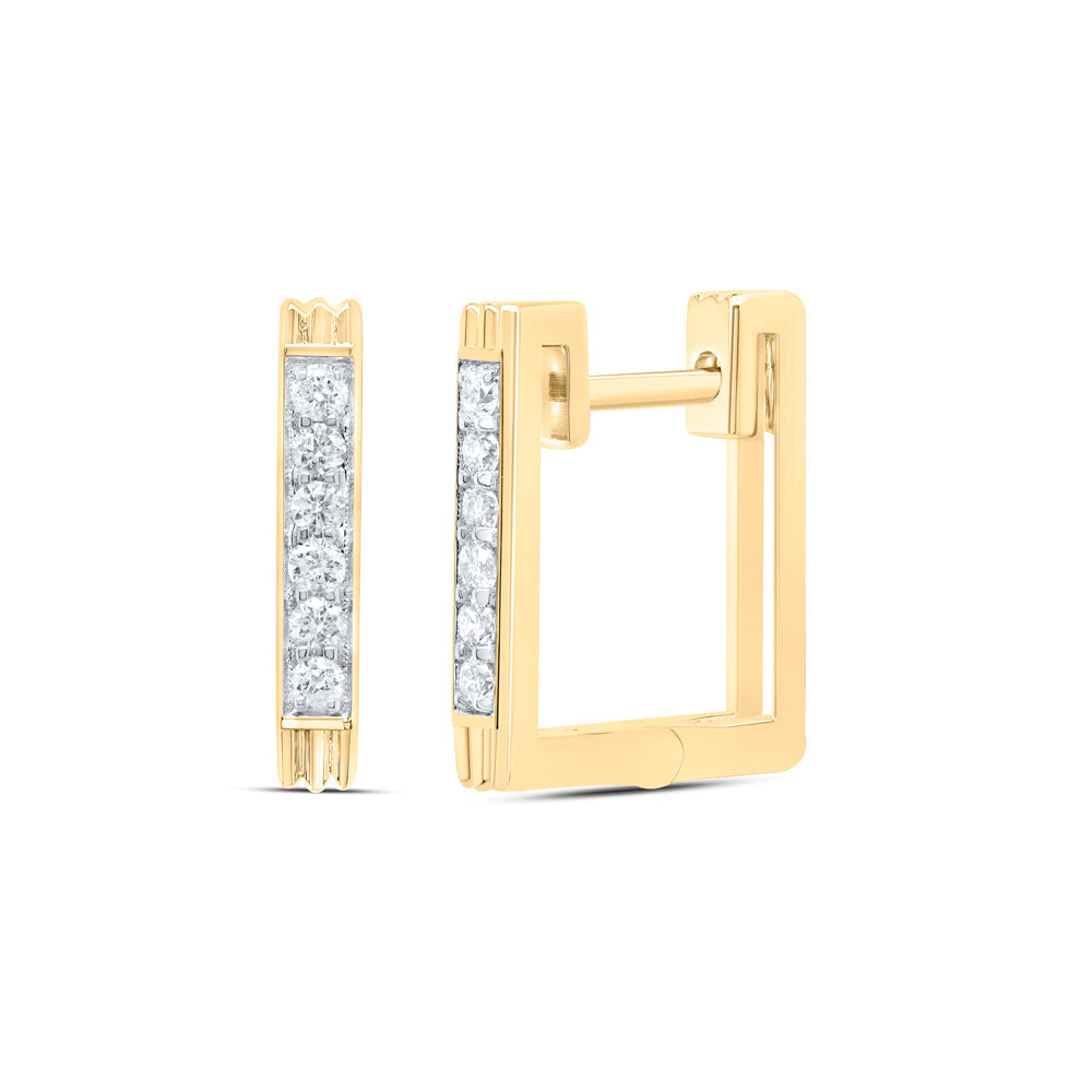 1/5CTW-NAT DIA CN FASHION HOOP EARRING Daisy Joyeria