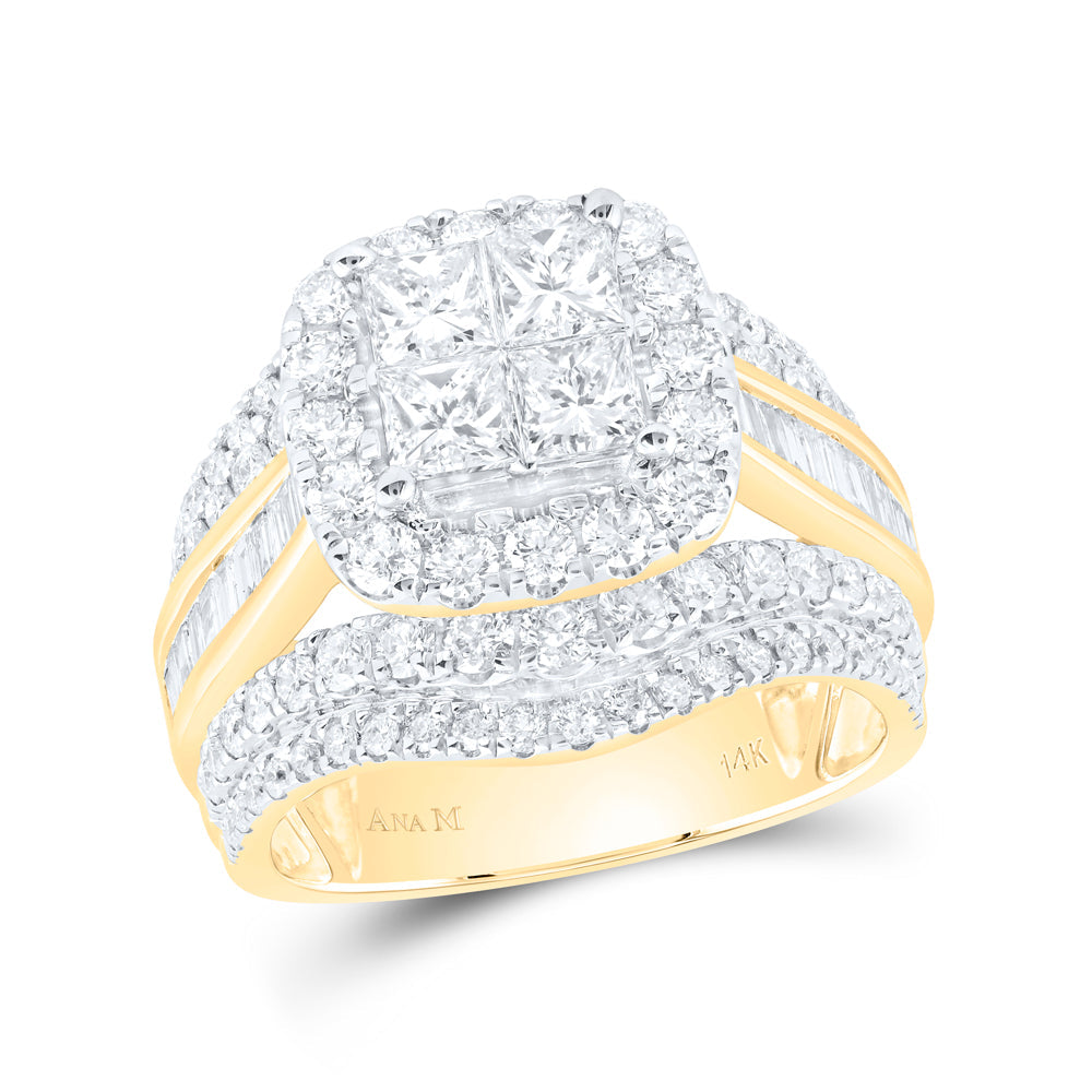 3CTW-NAT DIA CN CUSHION SINGLE HALO BRIDAL SET 7 Daisy Joyeria