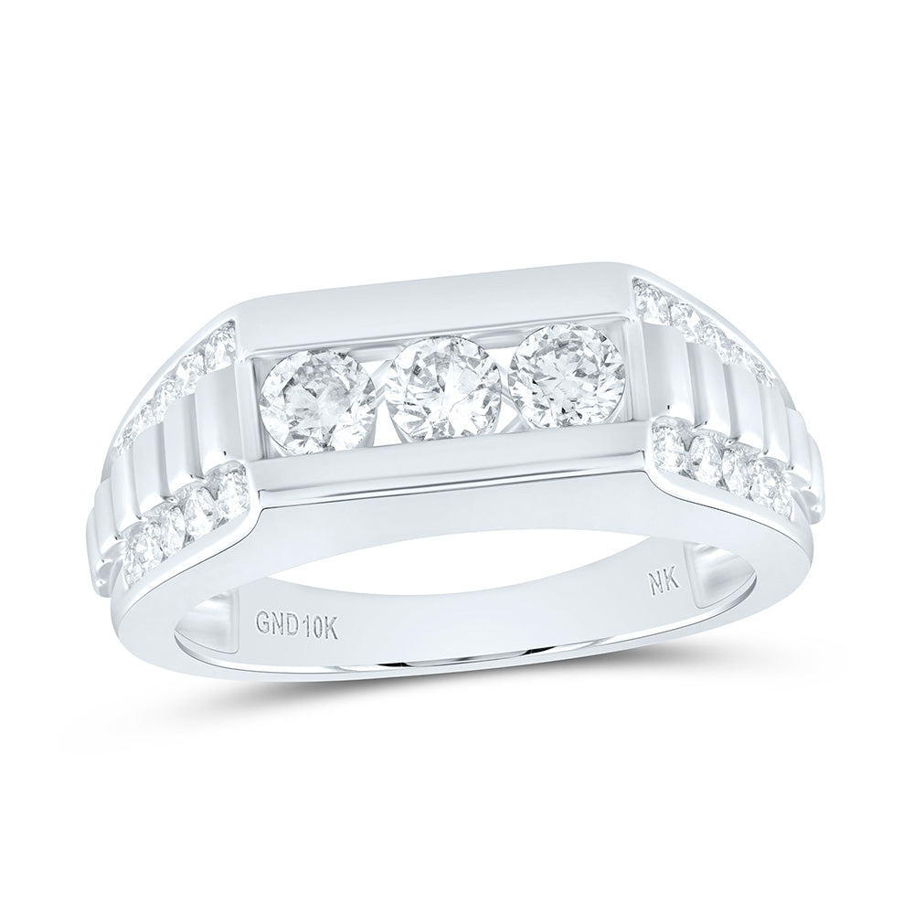 1 1/5CTW-NAT DIA NK FASHION MENS RING 10 Daisy Joyeria