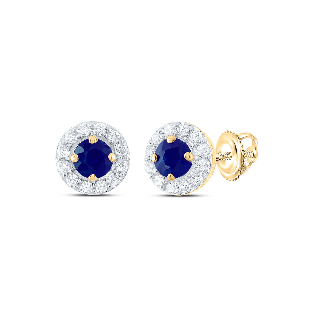 1/8CTW-NAT DIA CN 3MM RD-BS NAT GEM STUD EARRING Daisy Joyeria